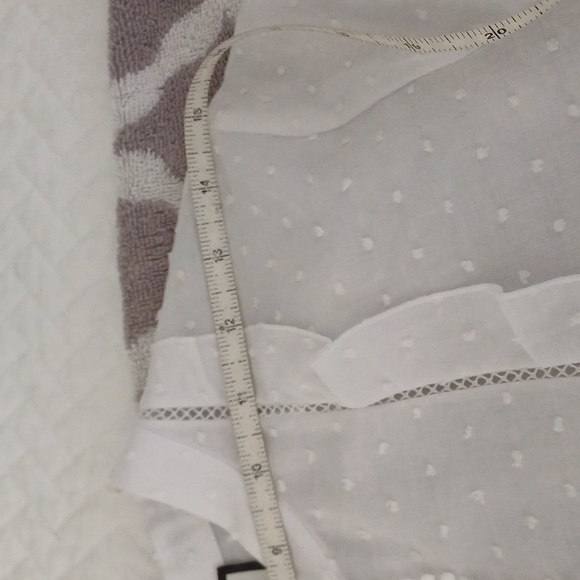 ALEXIS Lyric white dobby blouse balloon sleeves M - Picture 10 of 15